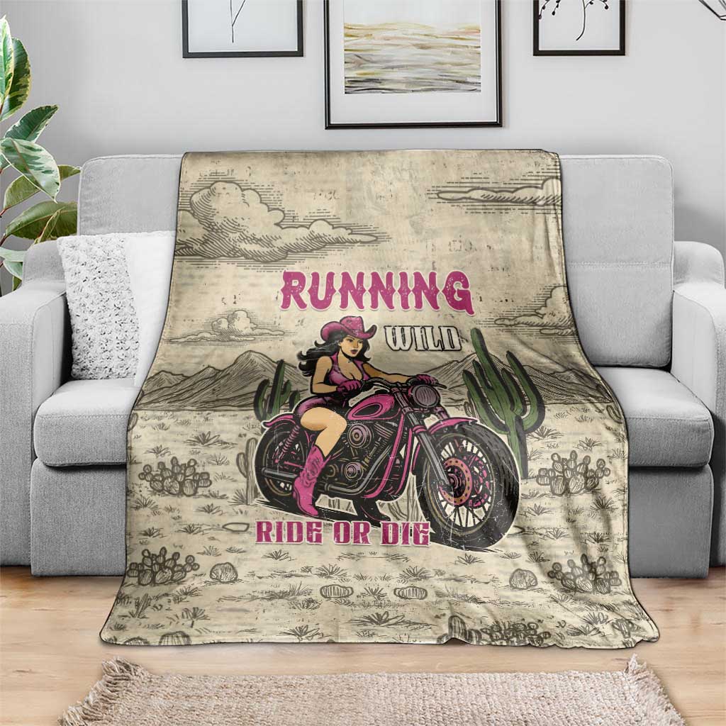 Cowgirl Blanket Running Wild Ride Or Die