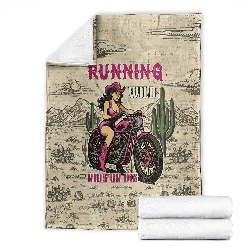 Cowgirl Blanket Running Wild Ride Or Die