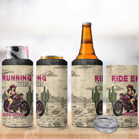 Cowgirl 4 in 1 Can Cooler Tumbler Running Wild Ride Or Die