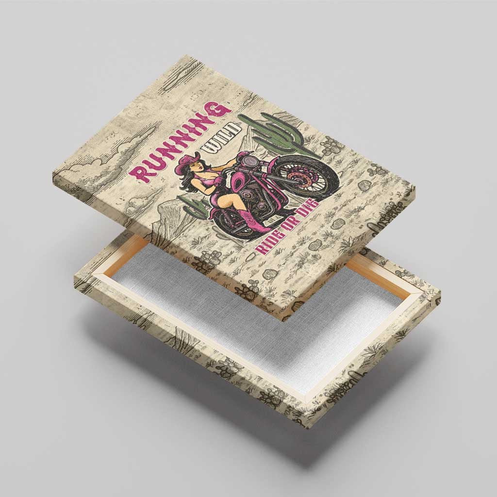 Cowgirl Canvas Wall Art Running Wild Ride Or Die