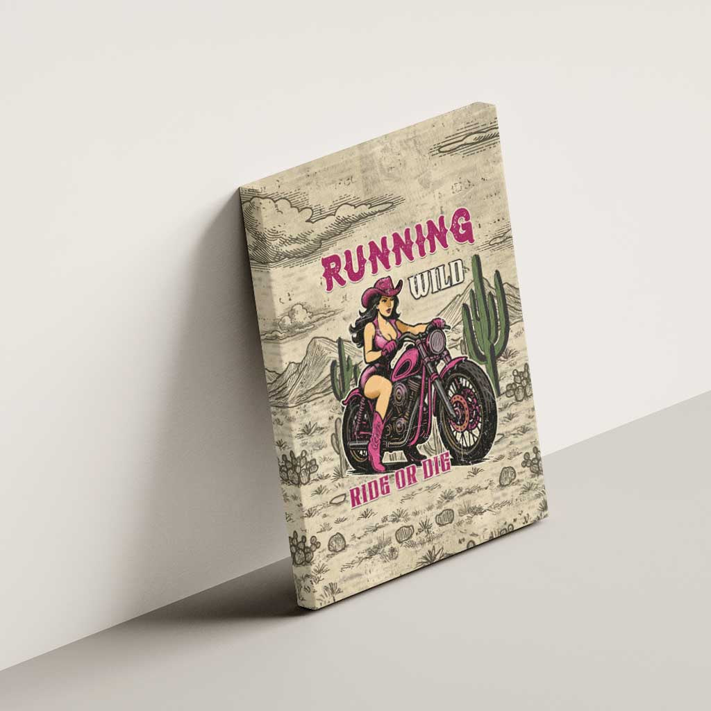 Cowgirl Canvas Wall Art Running Wild Ride Or Die