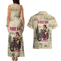 Cowgirl Couples Matching Tank Maxi Dress and Hawaiian Shirt Running Wild Ride Or Die