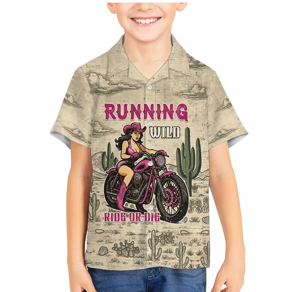 Cowgirl Family Matching Mermaid Dress and Hawaiian Shirt Running Wild Ride Or Die