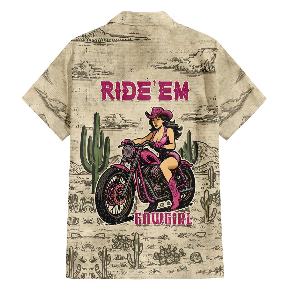 Cowgirl Family Matching Off The Shoulder Long Sleeve Dress and Hawaiian Shirt Running Wild Ride Or Die