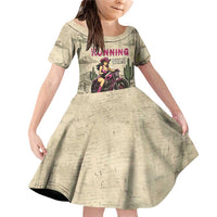 Cowgirl Family Matching Off Shoulder Short Dress and Hawaiian Shirt Running Wild Ride Or Die