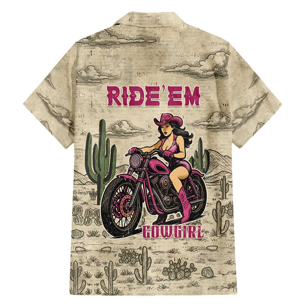 Cowgirl Family Matching Off Shoulder Short Dress and Hawaiian Shirt Running Wild Ride Or Die