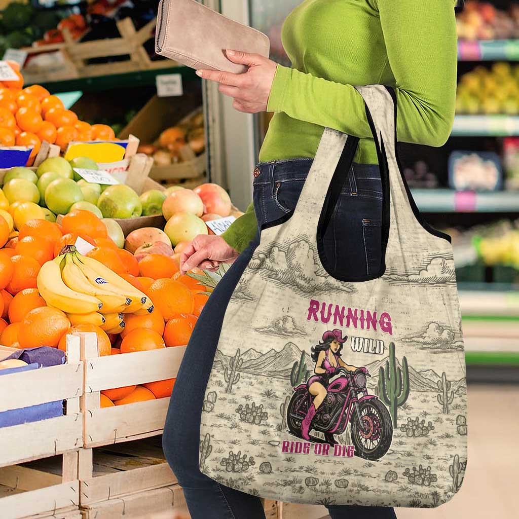 Cowgirl Grocery Bag Running Wild Ride Or Die