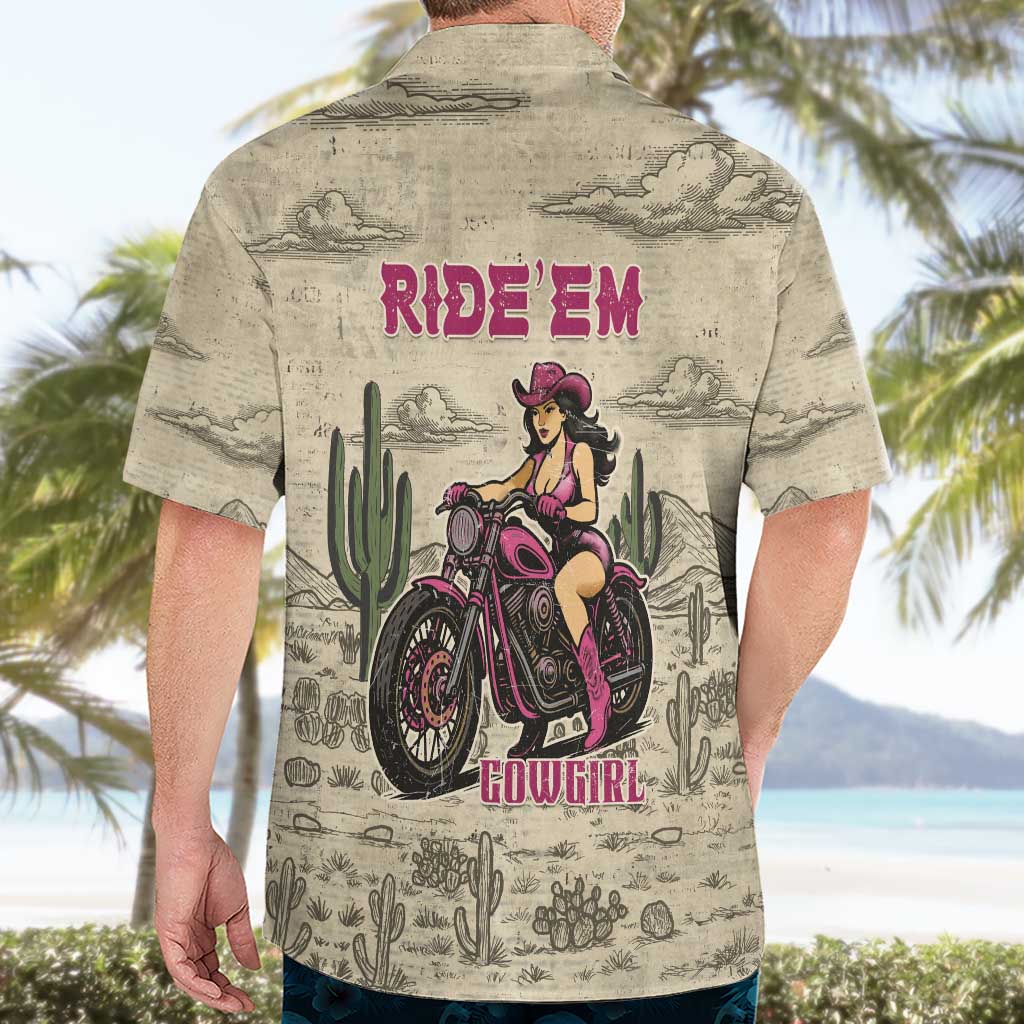 Cowgirl Hawaiian Shirt Running Wild Ride Or Die