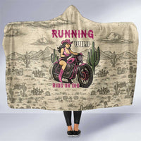 Cowgirl Hooded Blanket Running Wild Ride Or Die