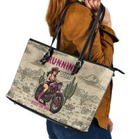 Cowgirl Leather Tote Bag Running Wild Ride Or Die
