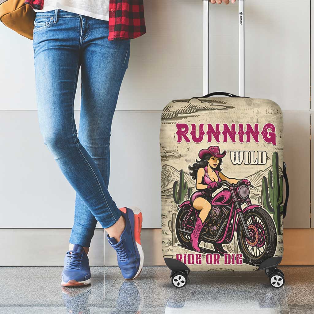 Cowgirl Luggage Cover Running Wild Ride Or Die