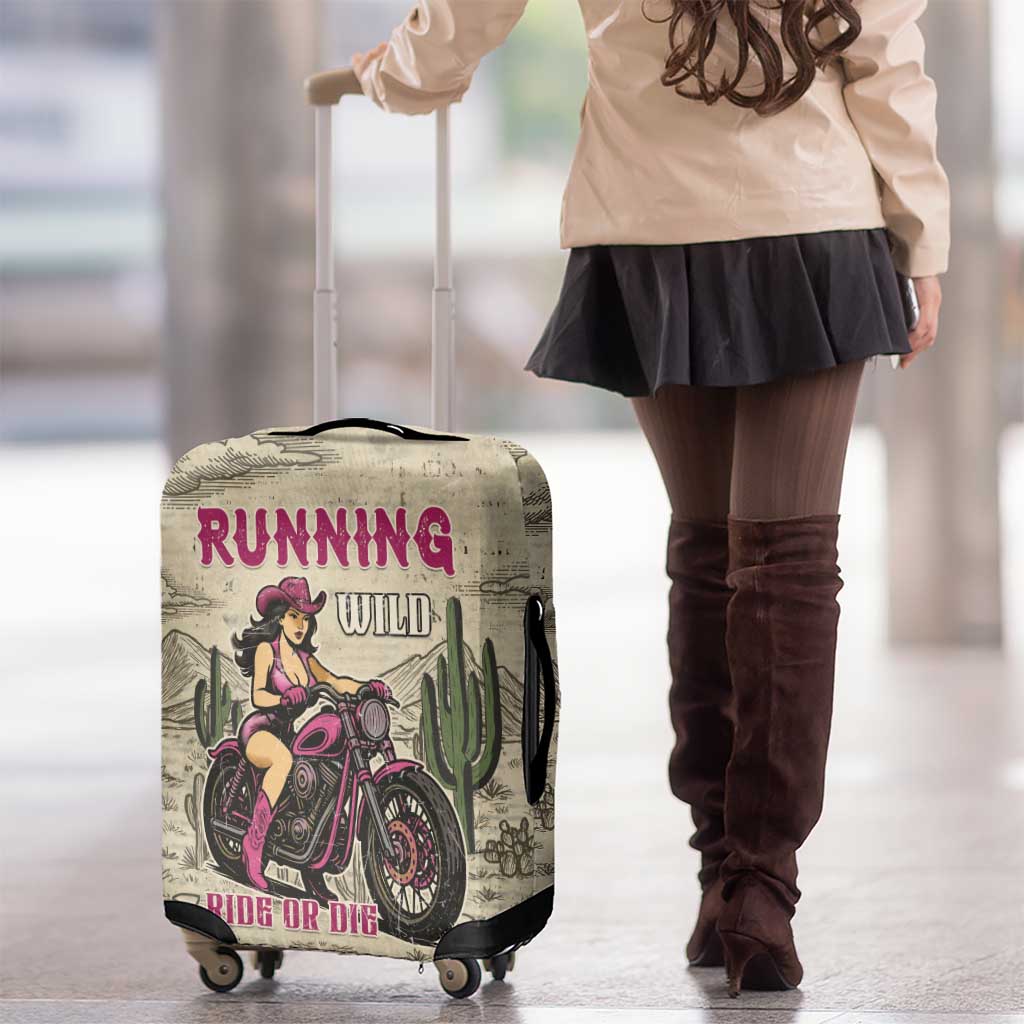 Cowgirl Luggage Cover Running Wild Ride Or Die