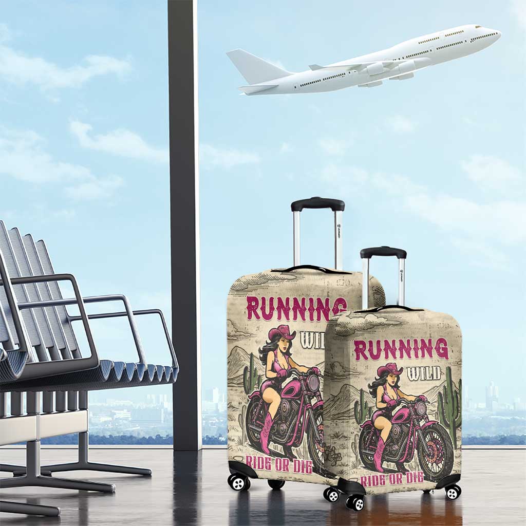 Cowgirl Luggage Cover Running Wild Ride Or Die