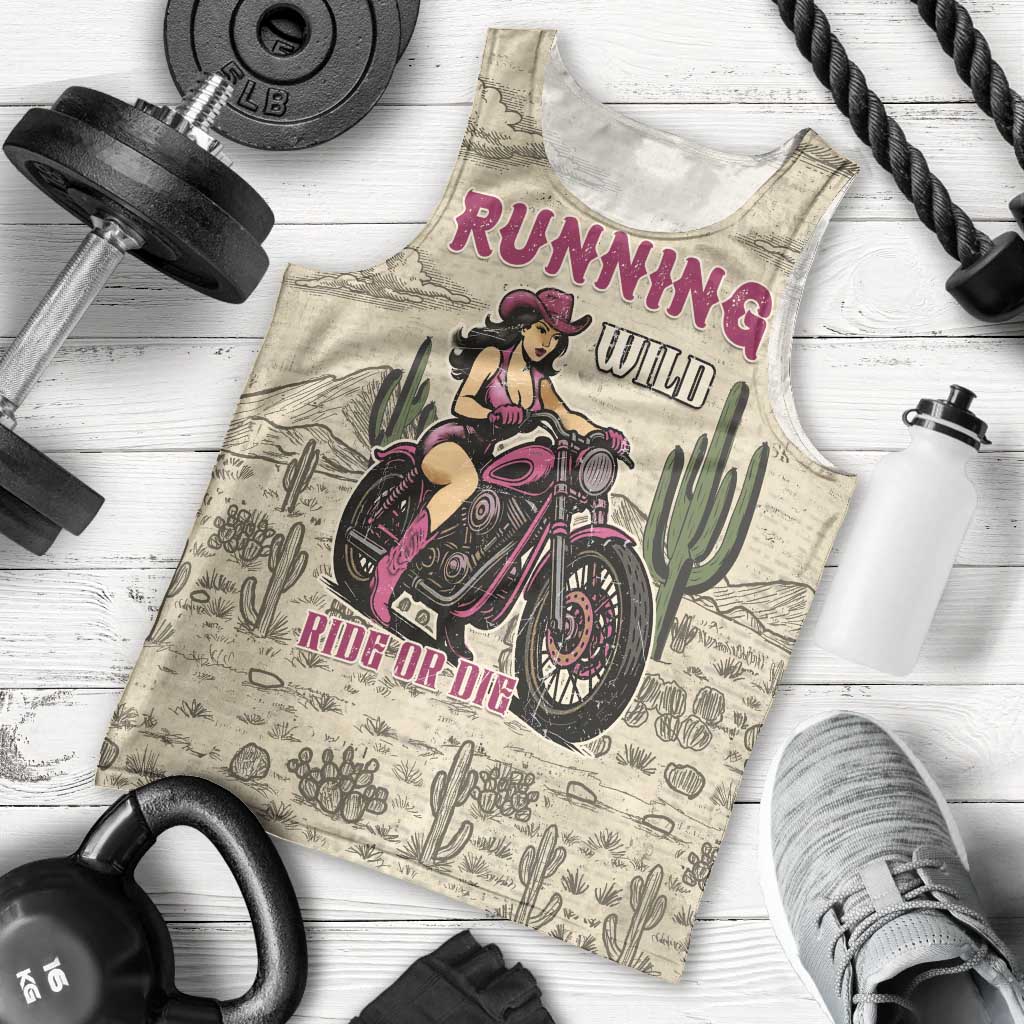 Cowgirl Men Tank Top Running Wild Ride Or Die