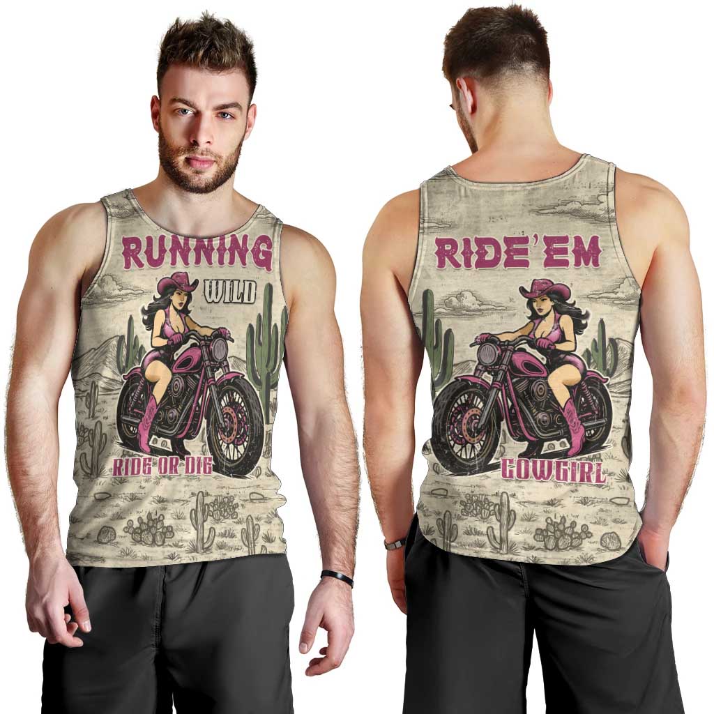 Cowgirl Men Tank Top Running Wild Ride Or Die