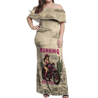 Cowgirl Off Shoulder Maxi Dress Running Wild Ride Or Die