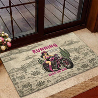 Cowgirl Rubber Doormat Running Wild Ride Or Die