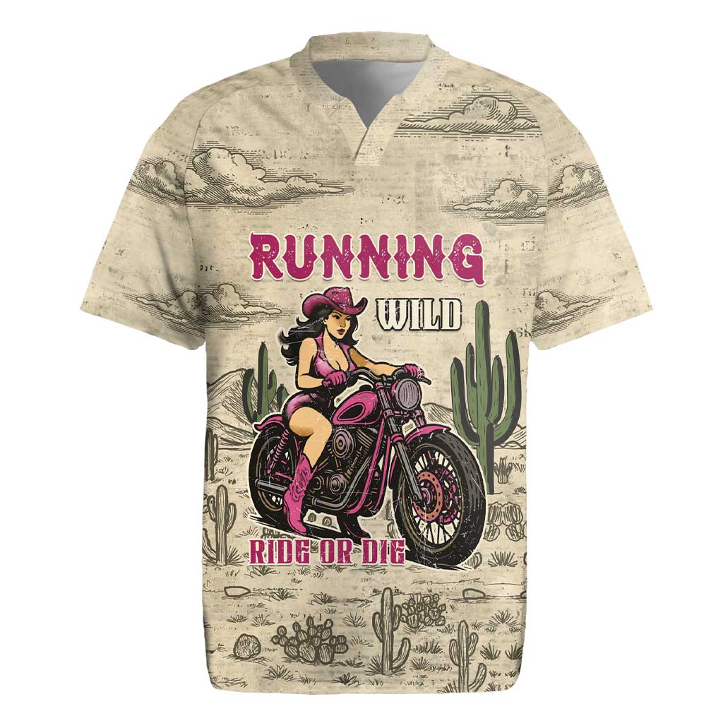 Cowgirl Rugby Jersey Running Wild Ride Or Die