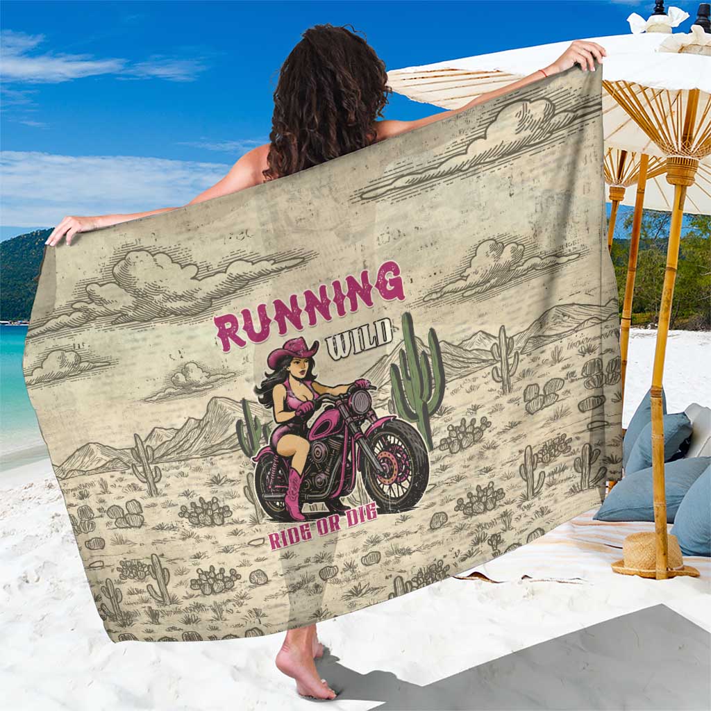 Cowgirl Sarong Running Wild Ride Or Die