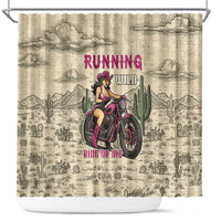Cowgirl Shower Curtain Running Wild Ride Or Die