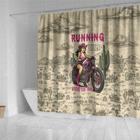 Cowgirl Shower Curtain Running Wild Ride Or Die