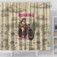 Cowgirl Shower Curtain Running Wild Ride Or Die
