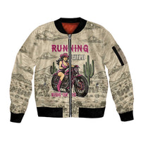 Cowgirl Sleeve Zip Bomber Jacket Running Wild Ride Or Die