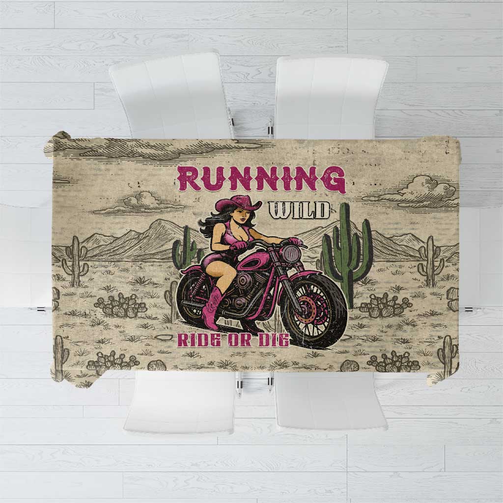 Cowgirl Tablecloth Running Wild Ride Or Die