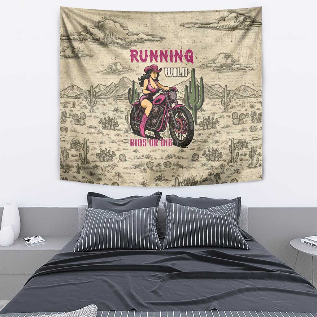 Cowgirl Tapestry Running Wild Ride Or Die