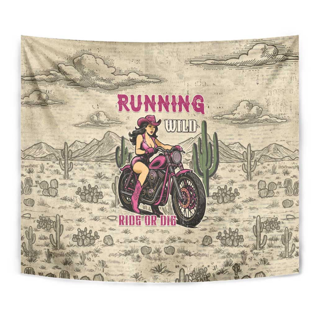 Cowgirl Tapestry Running Wild Ride Or Die
