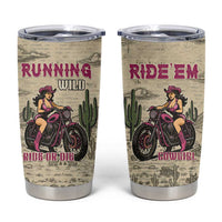 Cowgirl Tumbler Cup Running Wild Ride Or Die