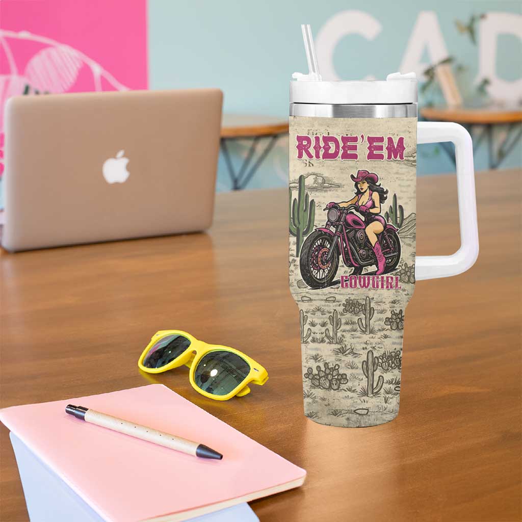 Cowgirl Tumbler With Handle Running Wild Ride Or Die