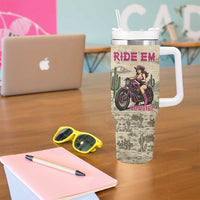 Cowgirl Tumbler With Handle Running Wild Ride Or Die