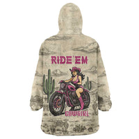 Cowgirl Wearable Blanket Hoodie Running Wild Ride Or Die