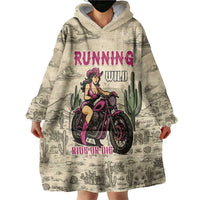 Cowgirl Wearable Blanket Hoodie Running Wild Ride Or Die