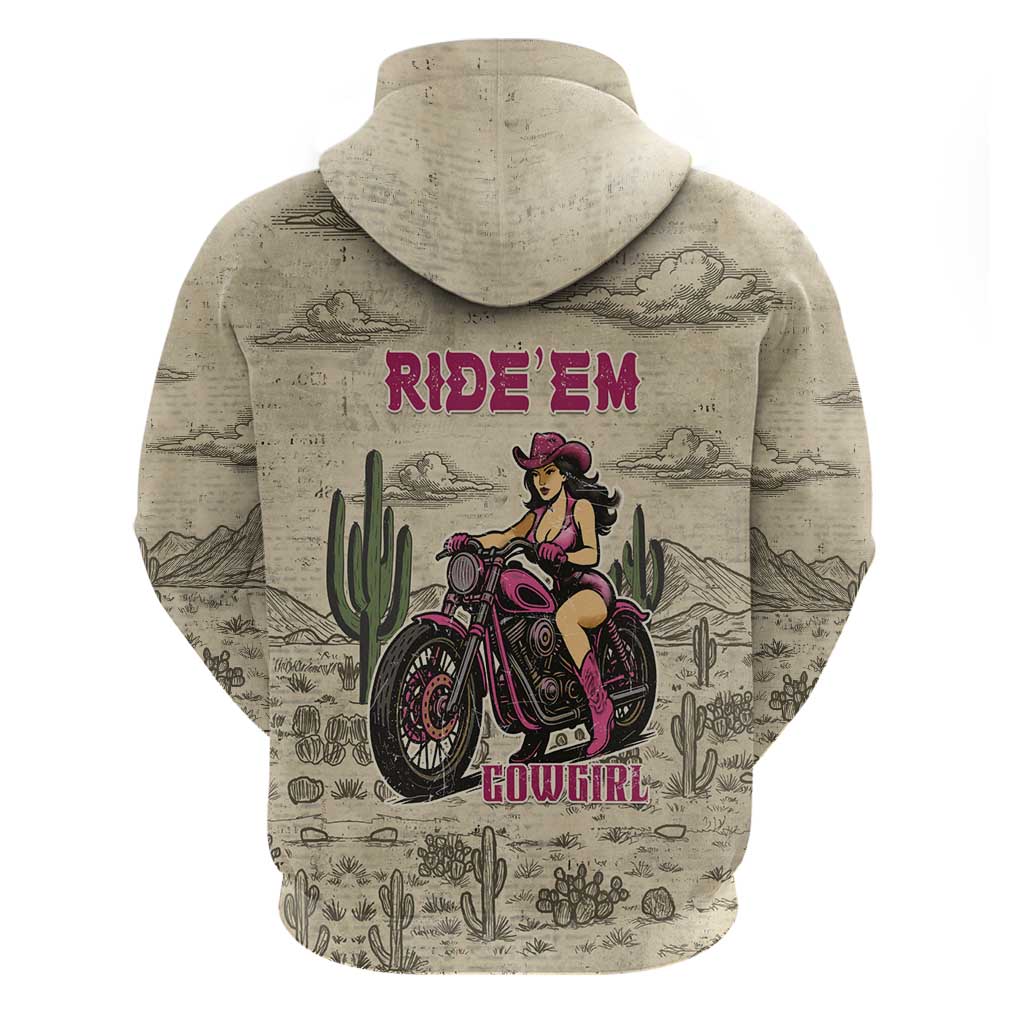 Cowgirl Zip Hoodie Running Wild Ride Or Die