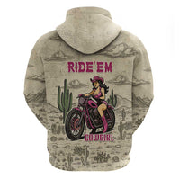 Cowgirl Zip Hoodie Running Wild Ride Or Die