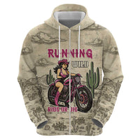 Cowgirl Zip Hoodie Running Wild Ride Or Die