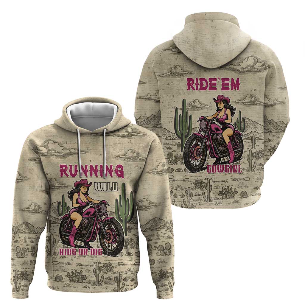 Cowgirl Zip Hoodie Running Wild Ride Or Die