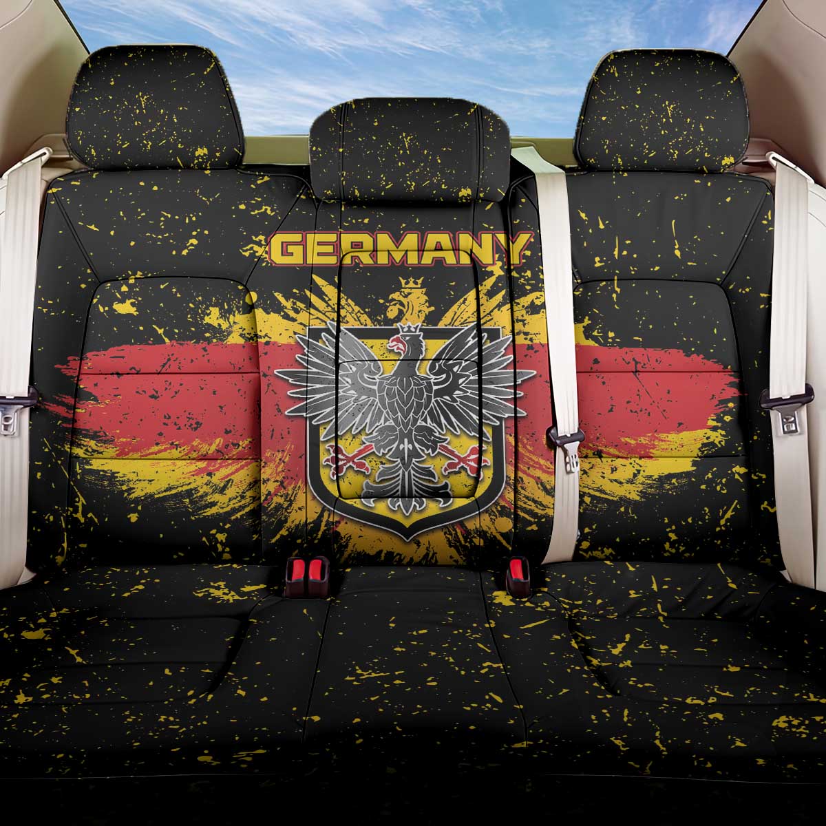 Germany Back Car Seat Cover Bundeswappen Art Symbol - Wonder Print Shop