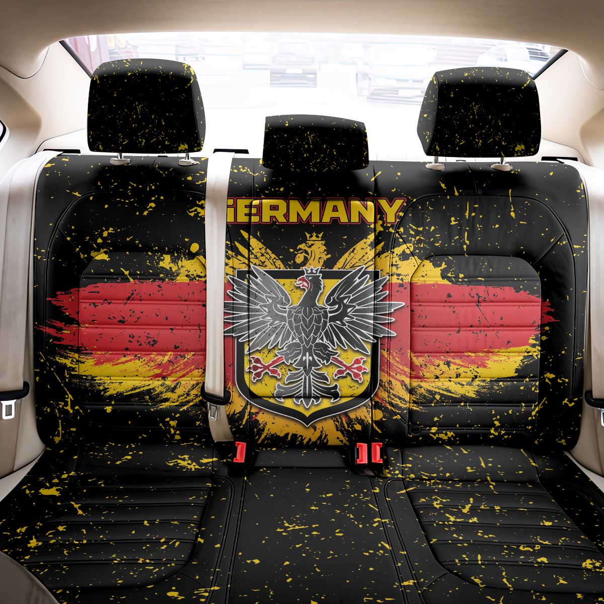 Germany Back Car Seat Cover Bundeswappen Art Symbol - Wonder Print Shop