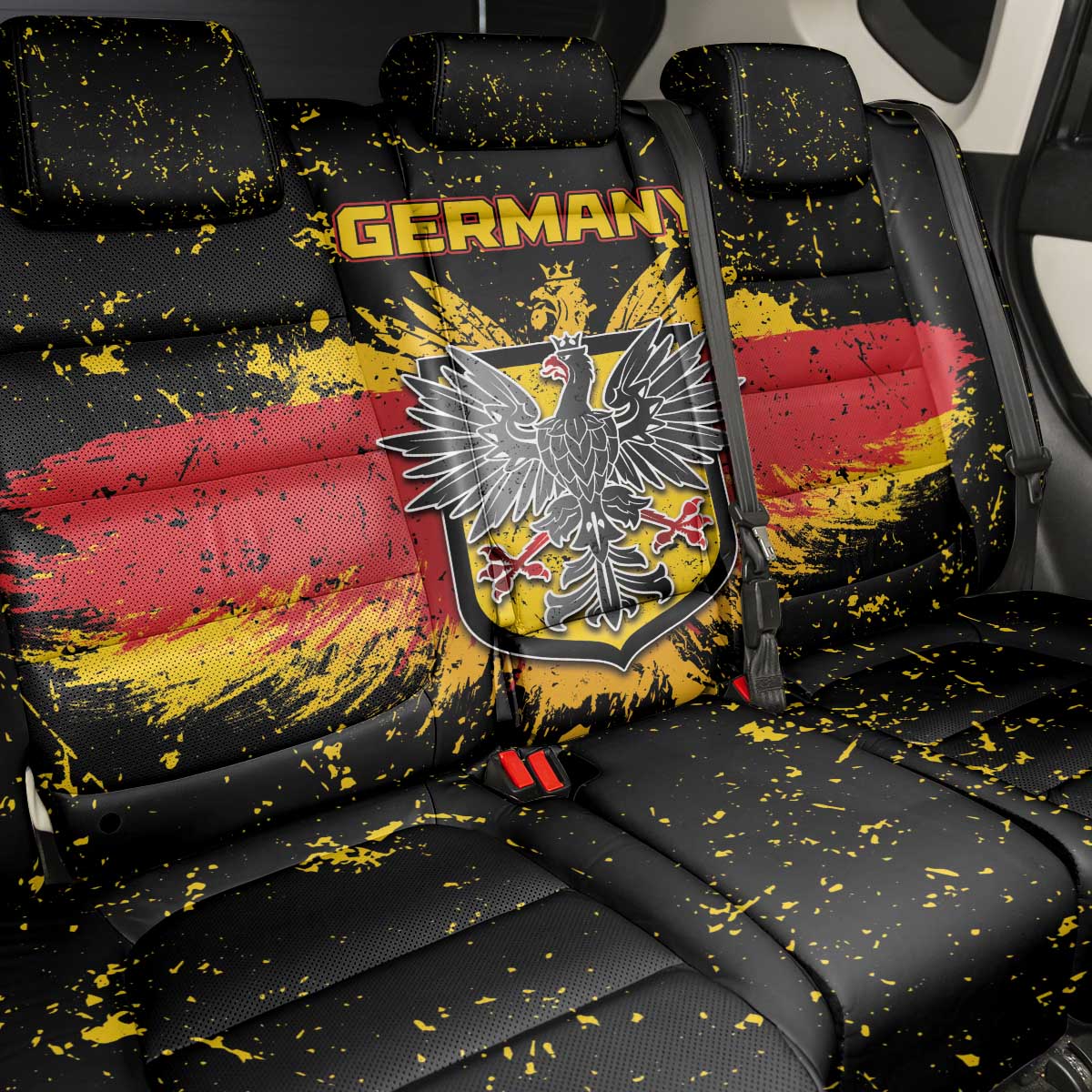 Germany Back Car Seat Cover Bundeswappen Art Symbol - Wonder Print Shop