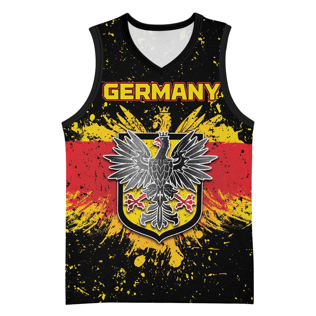 Personalized Germany Basketball Jersey Bundeswappen Art Symbol - Wonder Print Shop
