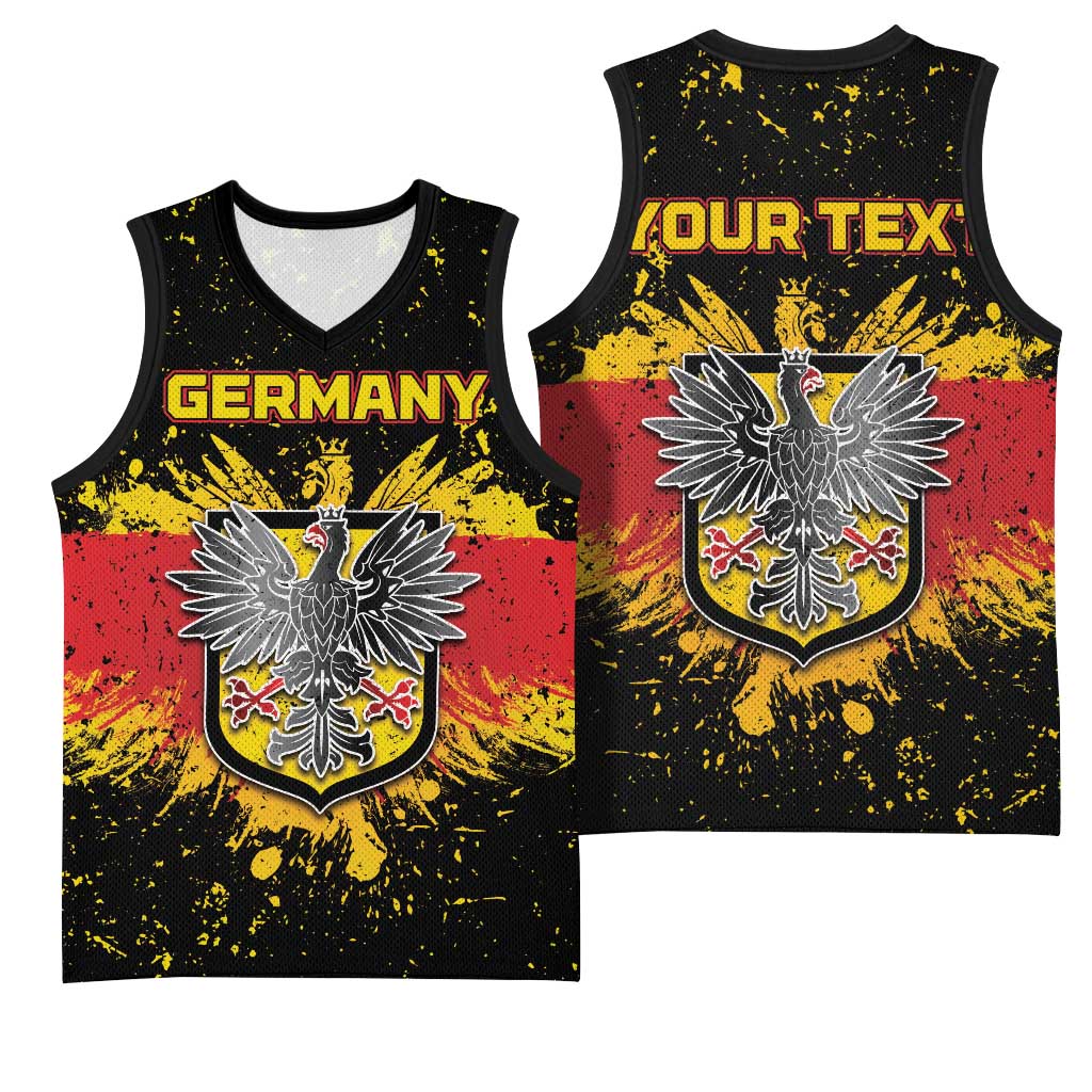 Personalized Germany Basketball Jersey Bundeswappen Art Symbol - Wonder Print Shop