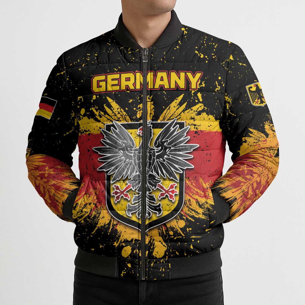 Personalized Germany Bomber Puffer Jacket Bundeswappen Art Symbol - Wonder Print Shop