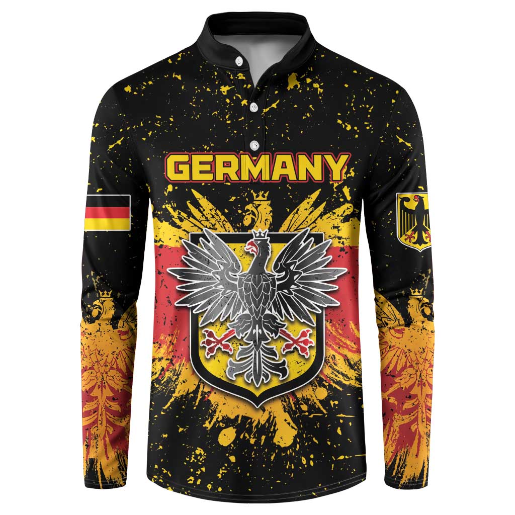 Personalized Germany Button Sweatshirt Bundeswappen Art Symbol - Wonder Print Shop