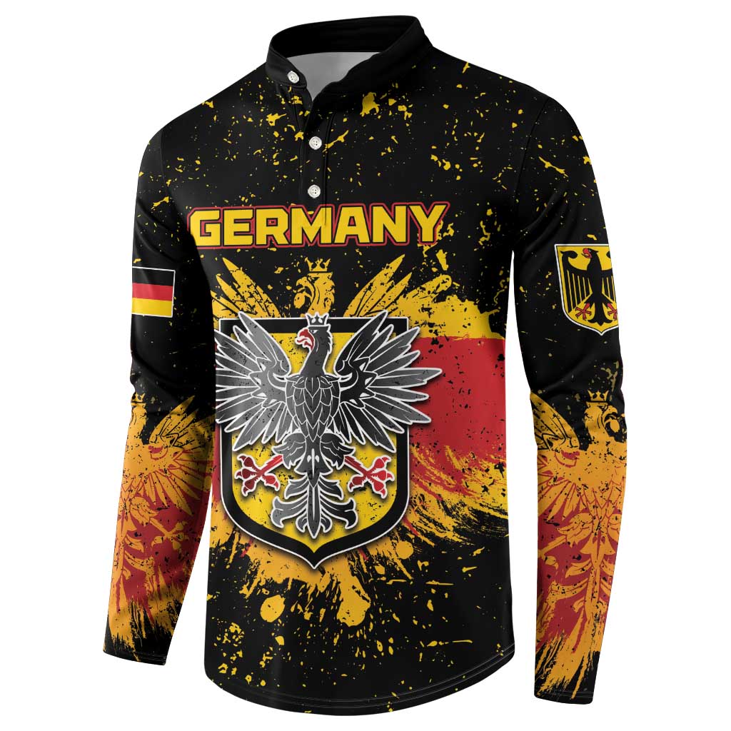 Personalized Germany Button Sweatshirt Bundeswappen Art Symbol - Wonder Print Shop
