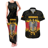 Personalized Germany Couples Matching Tank Maxi Dress and Hawaiian Shirt Bundeswappen Art Symbol - Wonder Print Shop