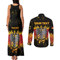 Personalized Germany Couples Matching Tank Maxi Dress and Long Sleeve Button Shirt Bundeswappen Art Symbol - Wonder Print Shop