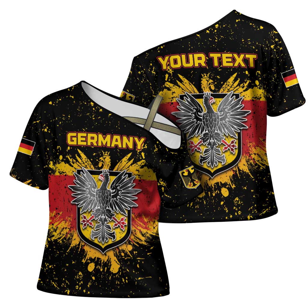 Personalized Germany Cross Shoulder Shirt Bundeswappen Art Symbol - Wonder Print Shop